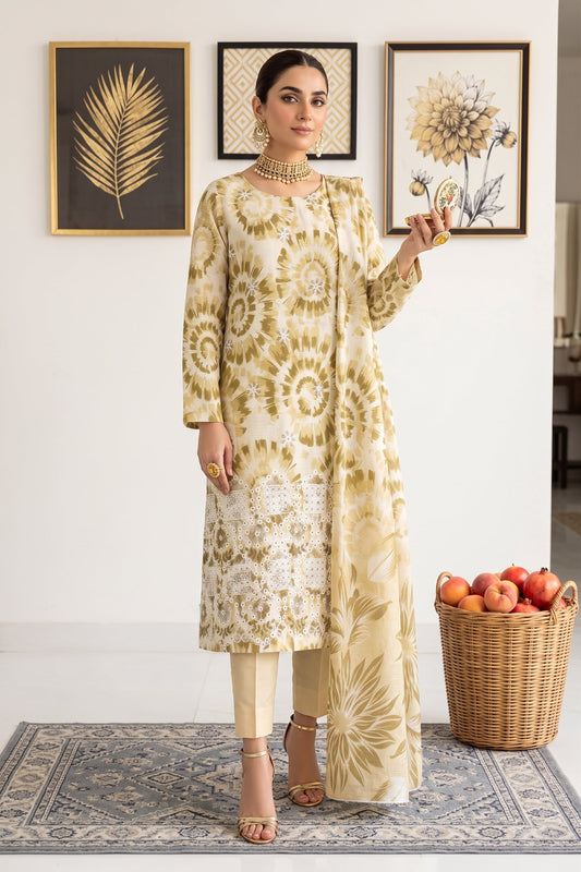 Print Kari By Anaya Noor Heavy Emb Banadora Lawn 3PC