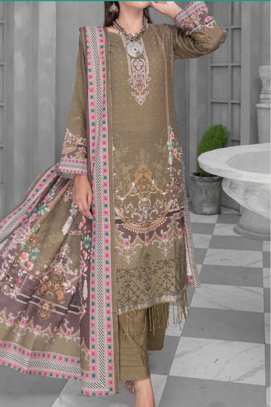 Denara By Anaya Embroidered Slub khaddar-3PC