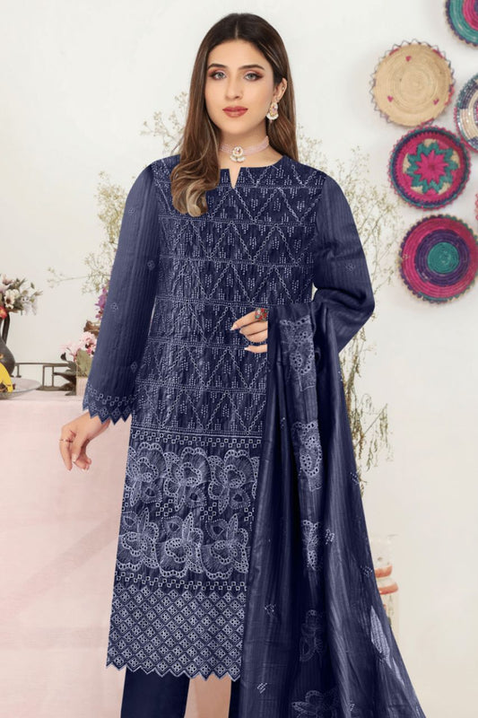 Phulkari Emb Ck Lawn-3PC