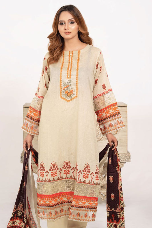 Gull-e-Noor Anaya Digital Print With Emb Patch Lawn-3PC