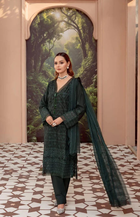 Cotton Kari By Anaya Emb Chickankari-3PC