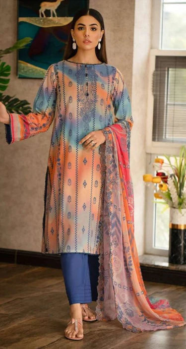 BageGul Printed Lawn-3PC