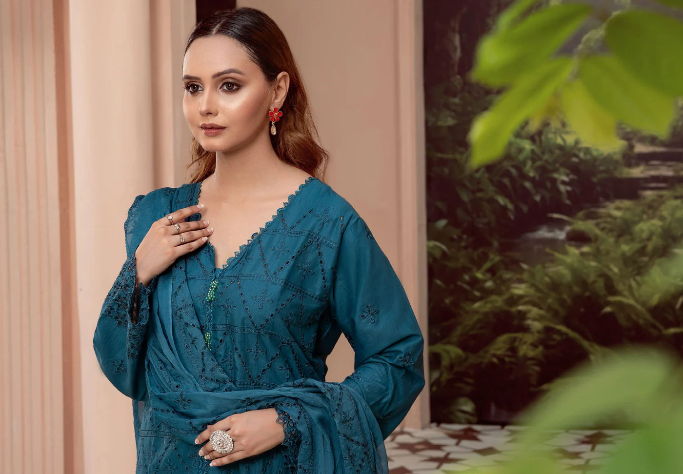 Cotton Kari By Anaya Emb Chickankari-3PC