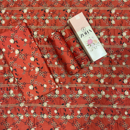 Anaya Noor Stripe Marina 2-Pcs Emb & Chikenkari