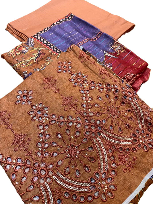 Anaya Emb Ck Lawn-3PC