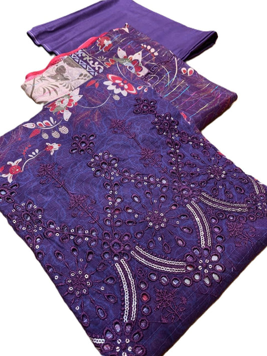 Anaya Emb Ck Lawn-3PC