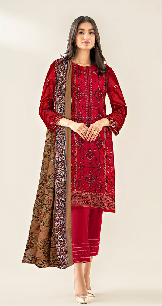 Anaya Emb Lawn-3PC