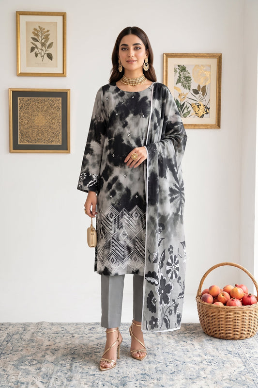 Print Kari By Anaya Noor Heavy Emb Banadora Lawn 3PC