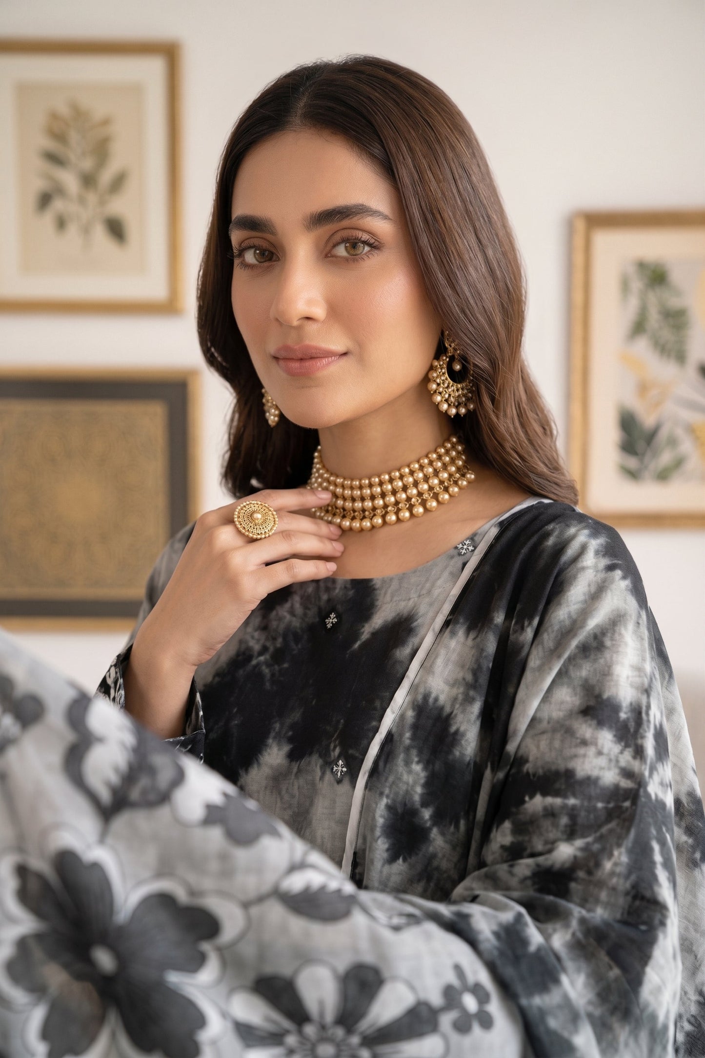 Print Kari By Anaya Noor Heavy Emb Banadora Lawn 3PC