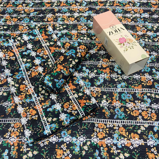 Anaya Noor Stripe Marina 2-Pcs Emb & Chikenkari