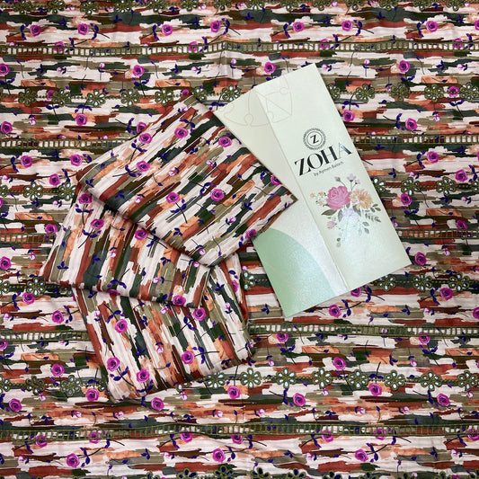 Anaya Noor Stripe Marina 2-Pcs Emb & Chikenkari