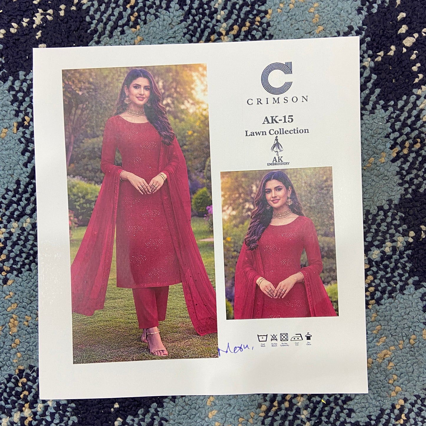 Crimson Luxury Embroidered Lawn Collection 3PC