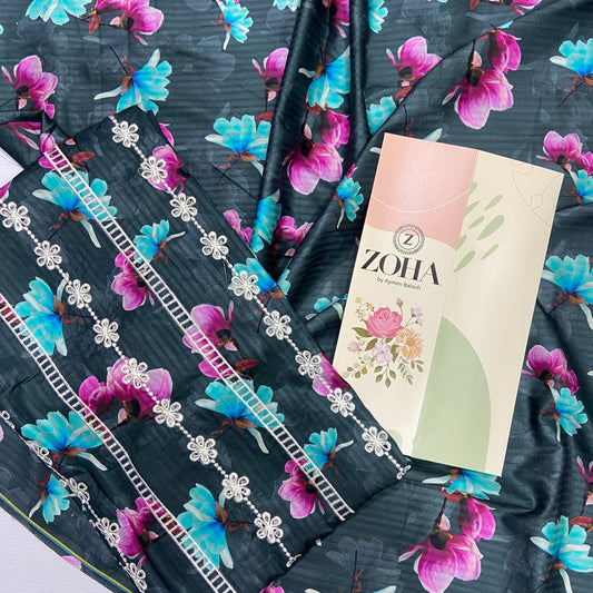 Anaya Noor Stripe Marina 2-Pcs Emb & Chikenkari
