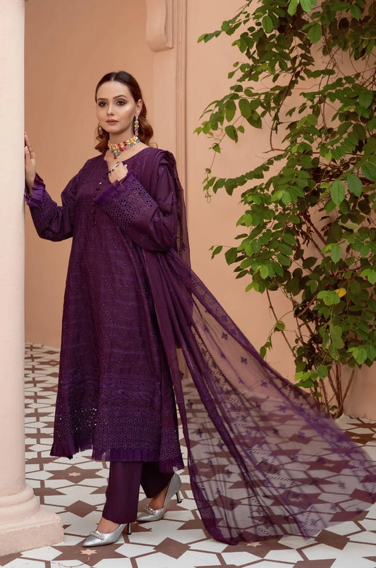 Cotton Kari By Anaya Emb Chickankari-3PC