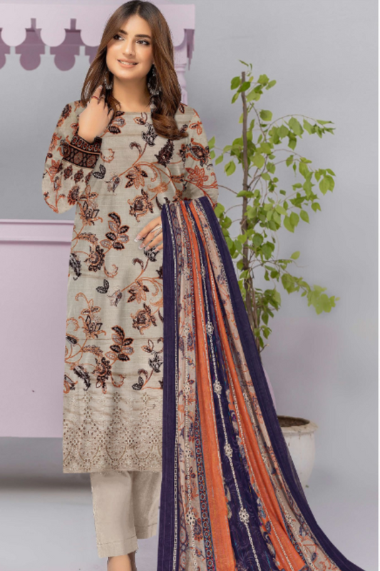 Anaya Emb Ck Lawn-3PC