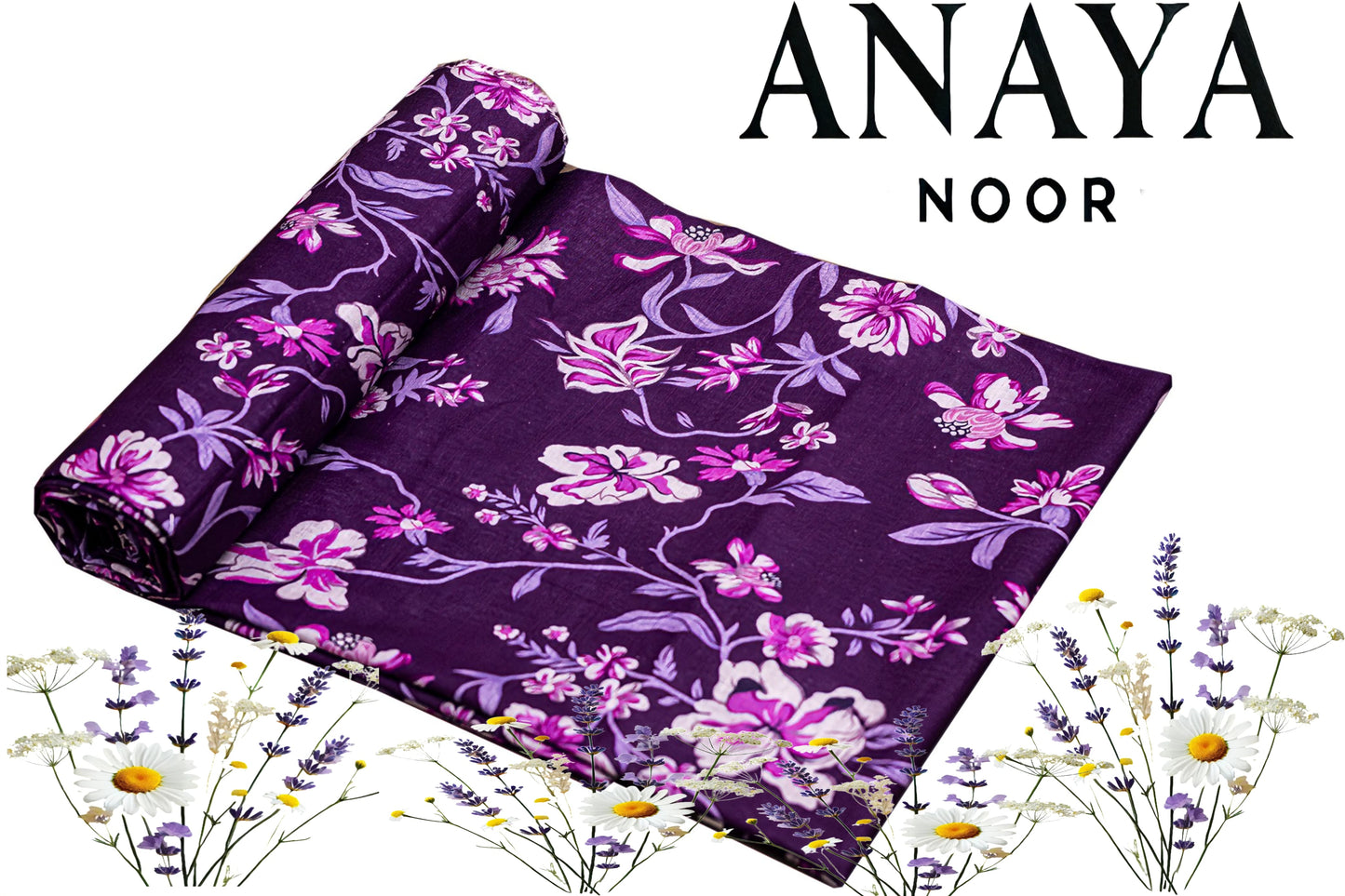 Anaya All Over Print Khaddar Shirt&Trouser-2PC