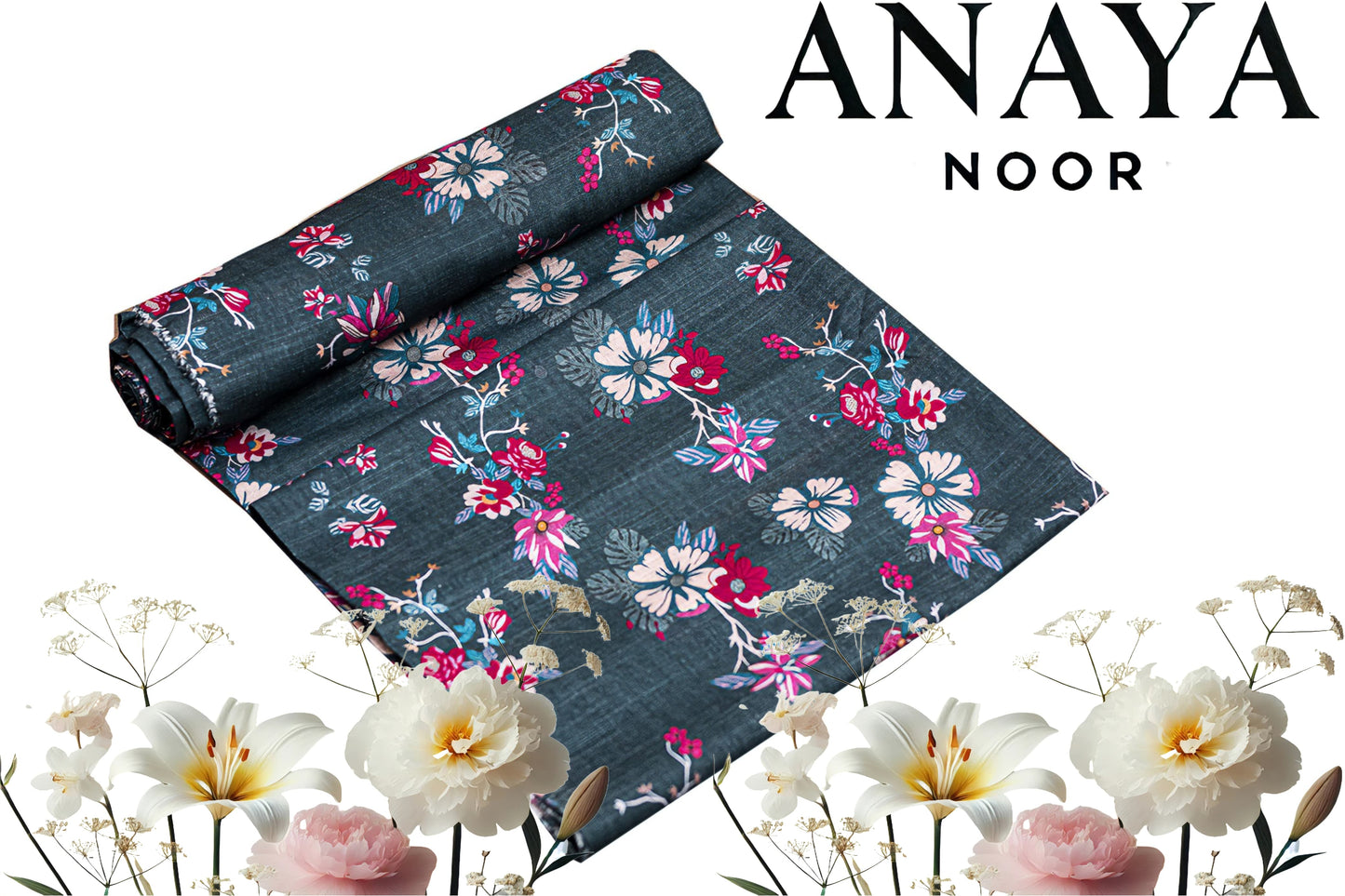 Anaya All Over Print Khaddar Shirt&Trouser-2PC